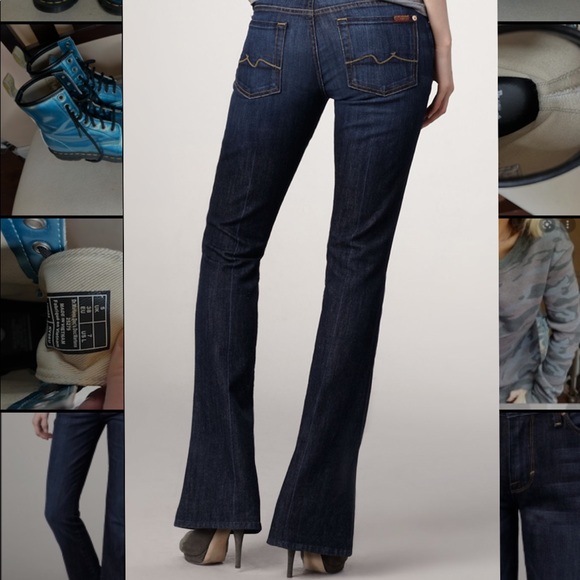 7 for all Mankind Kaylie Midnight New York Dark Slim bootcut jeans, size 31 - Picture 13 of 13